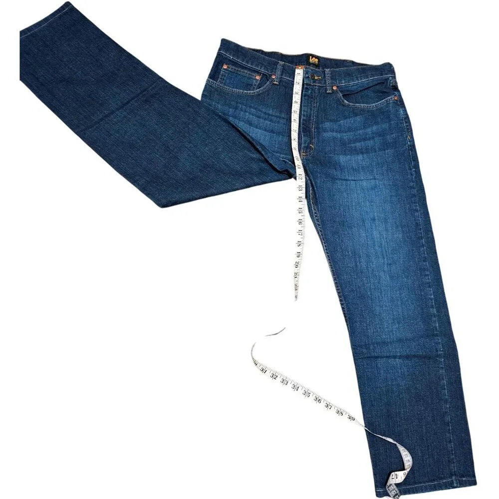 Lee Premium Select Regular Fit Mens Jeans Size 36X34 Dark Blue Denim